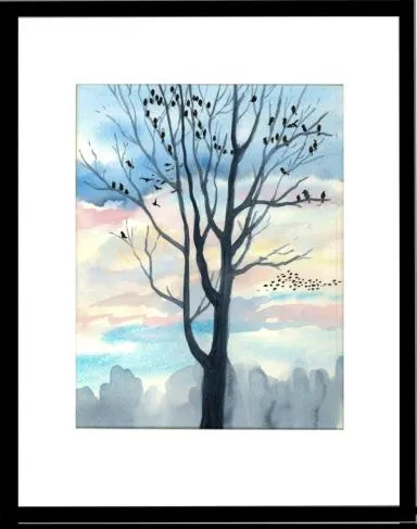  I et tre uten lauv samles mange småfugler