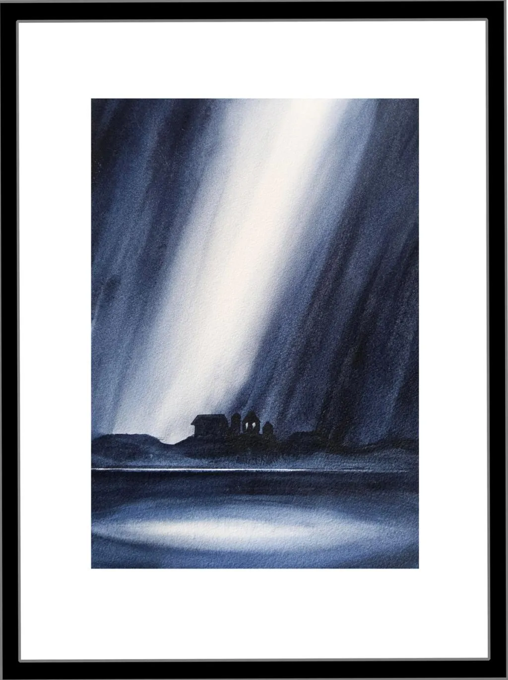 Nattmørket brytes av en lysstråle