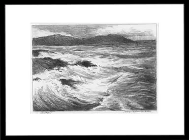 Havbølger slår mot land