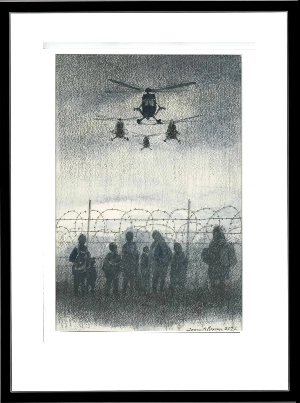 Piggtråd og helikopter stopper flyktninger