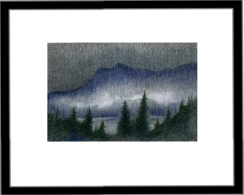 tåke over et vann om natta